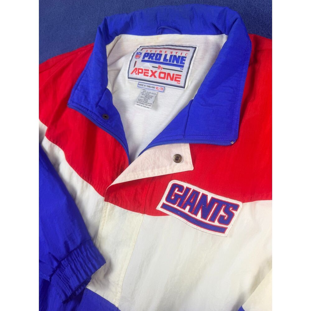 Vintage 90s NY Giants Apex One Pro Line NFL Windbreaker Jacket XL